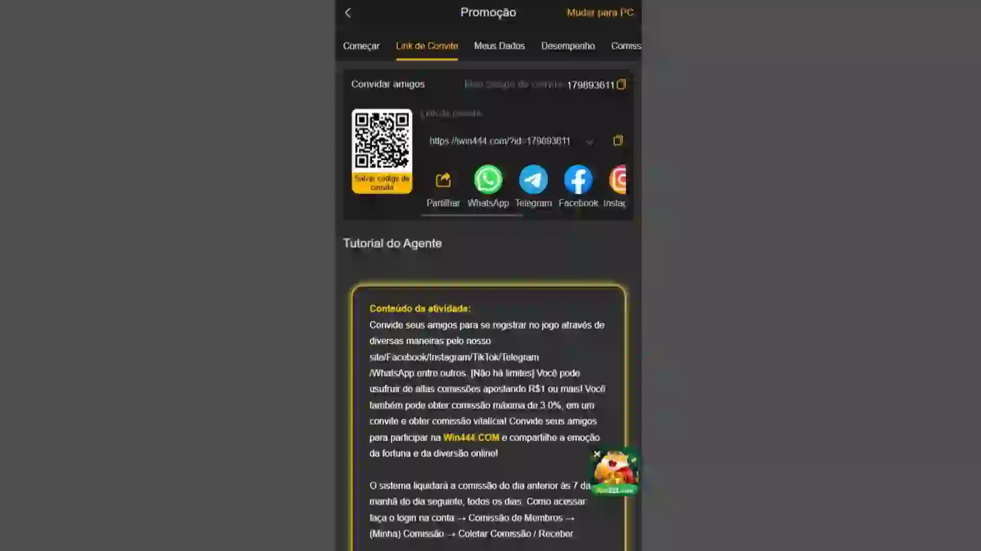 Encaminhamento em Win444